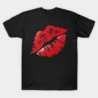 Kiss Mark - Lip Print, Lipstick Mark T-Shirt